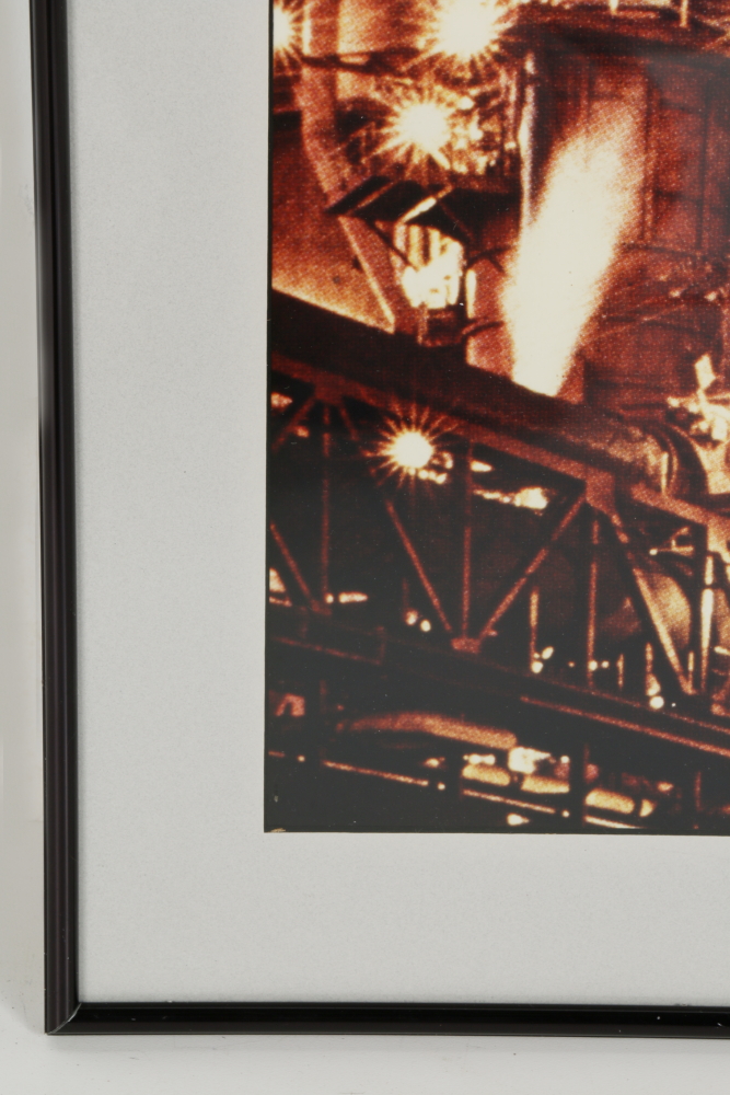 Framed Giclee on Paper of Oil Refinery