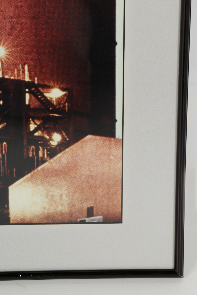 Framed Giclee on Paper of Oil Refinery