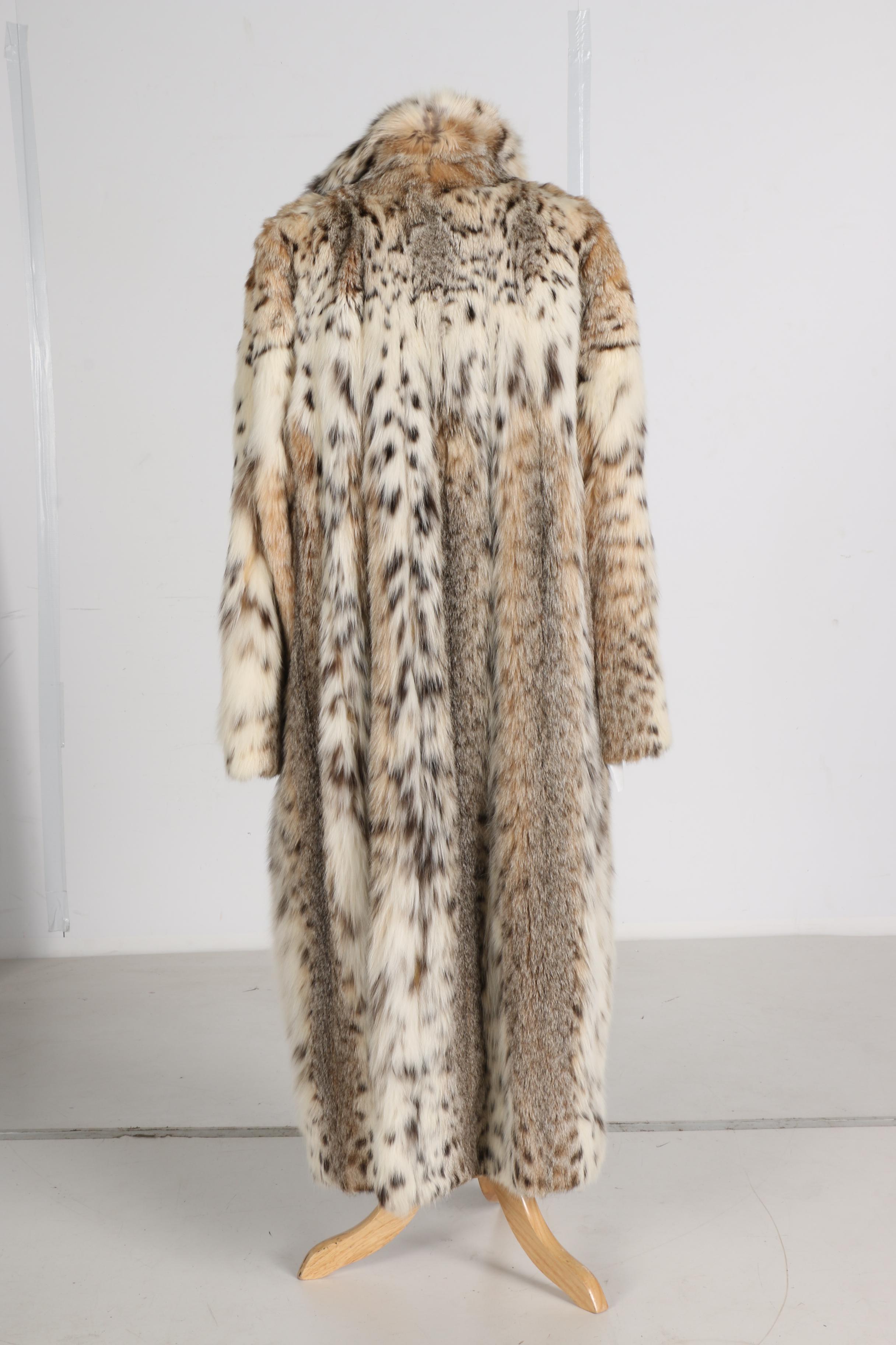 Revillon Full Length Eurasian Lynx Fur Coat