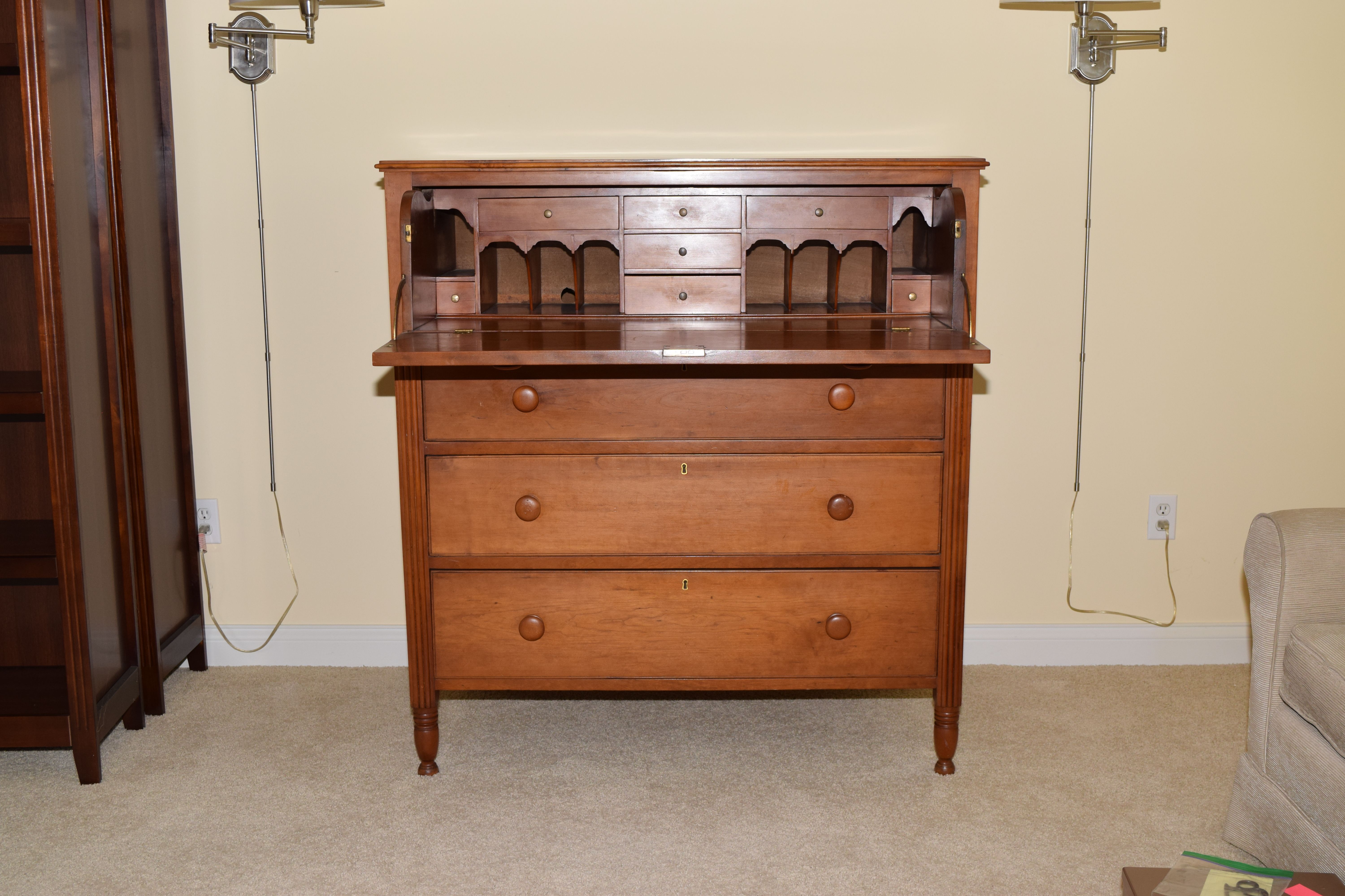 Antique Maple Butler's Desk