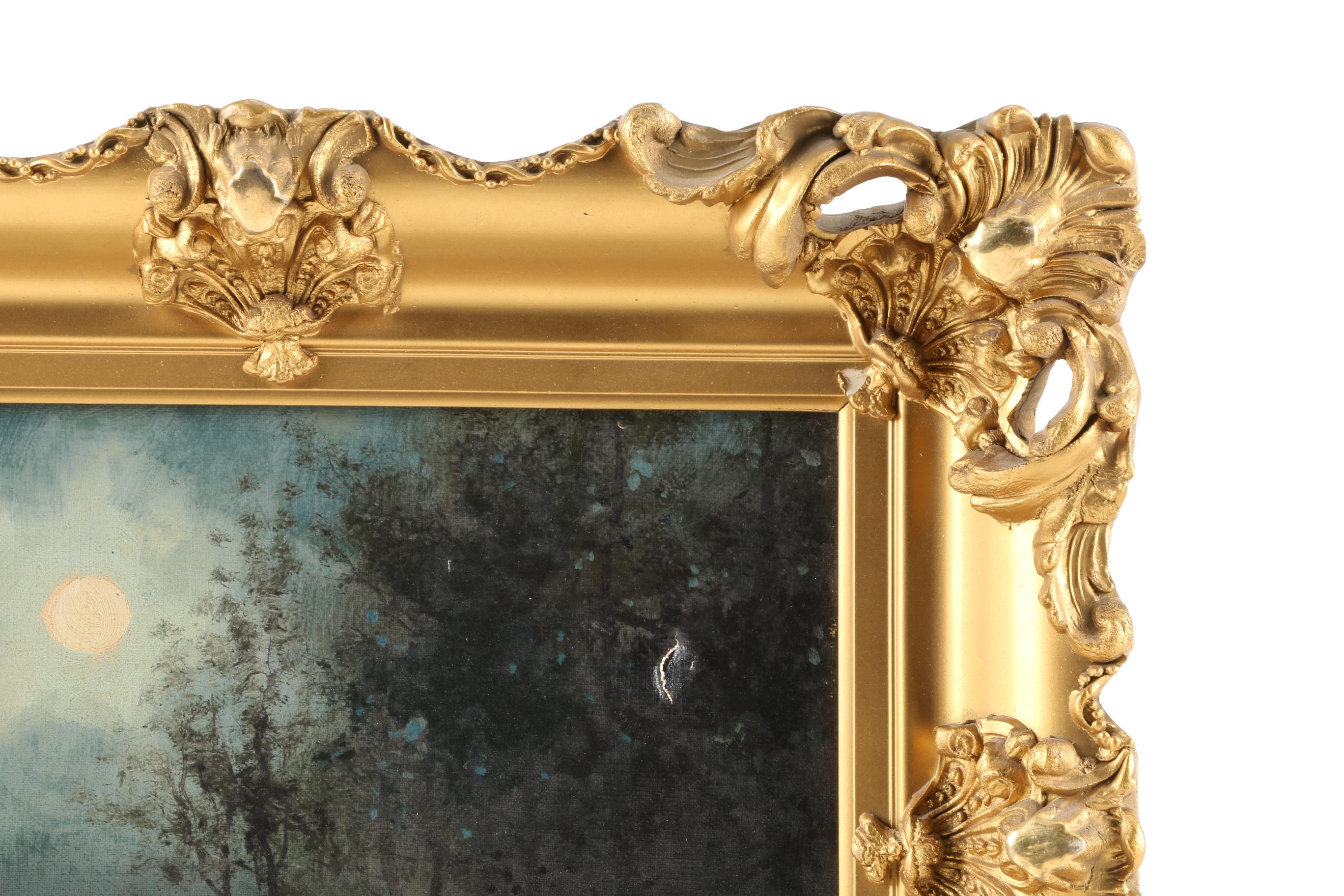 Mary King Oil Painting on Canvas of Moonlight Scene