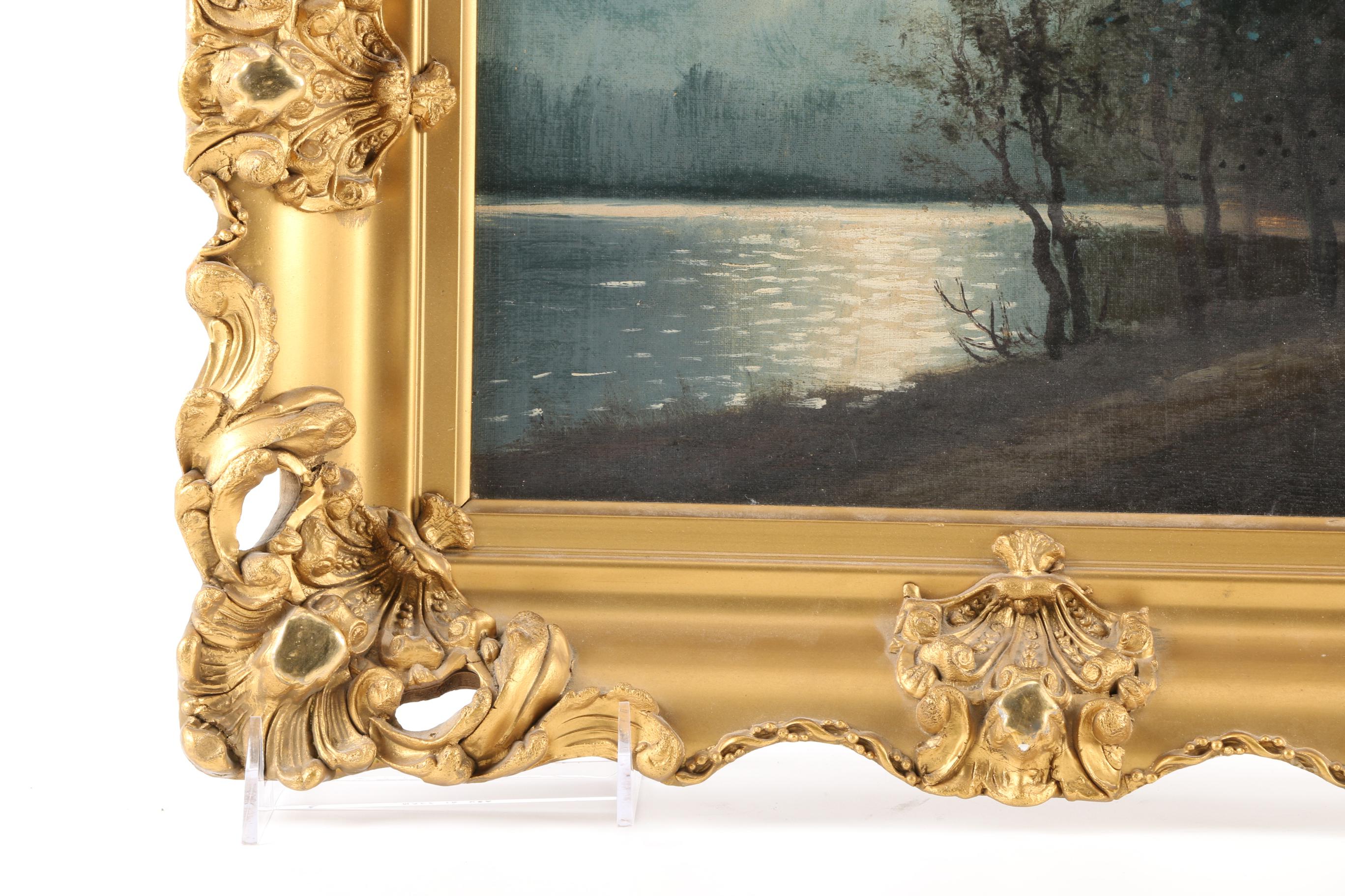 Mary King Oil Painting on Canvas of Moonlight Scene