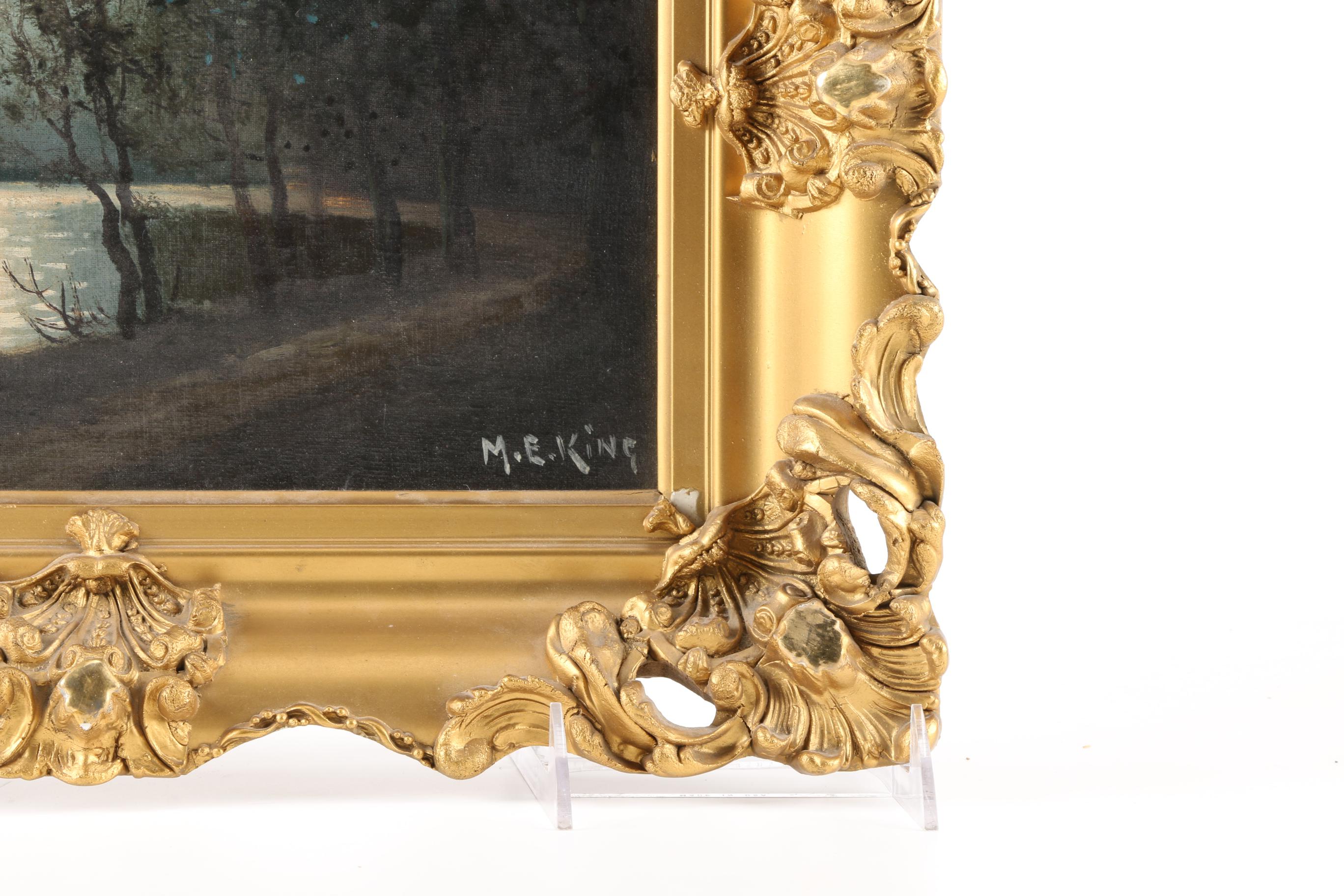 Mary King Oil Painting on Canvas of Moonlight Scene