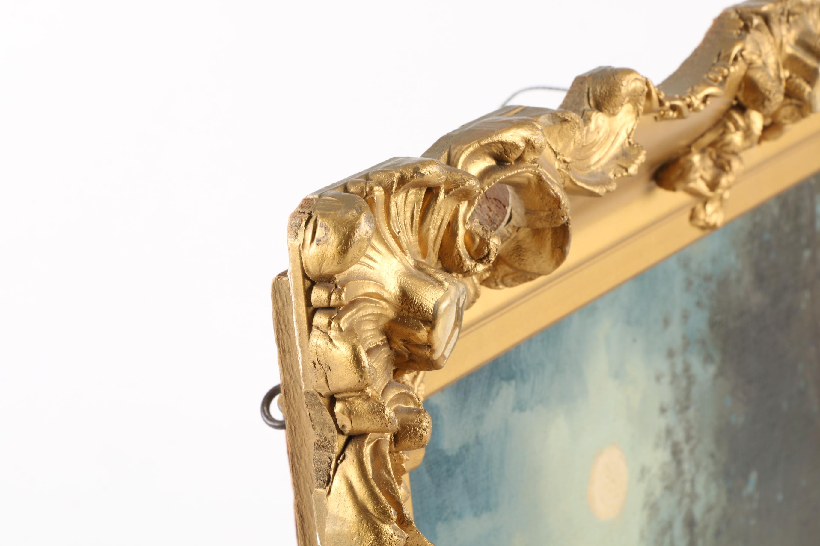 Mary King Oil Painting on Canvas of Moonlight Scene