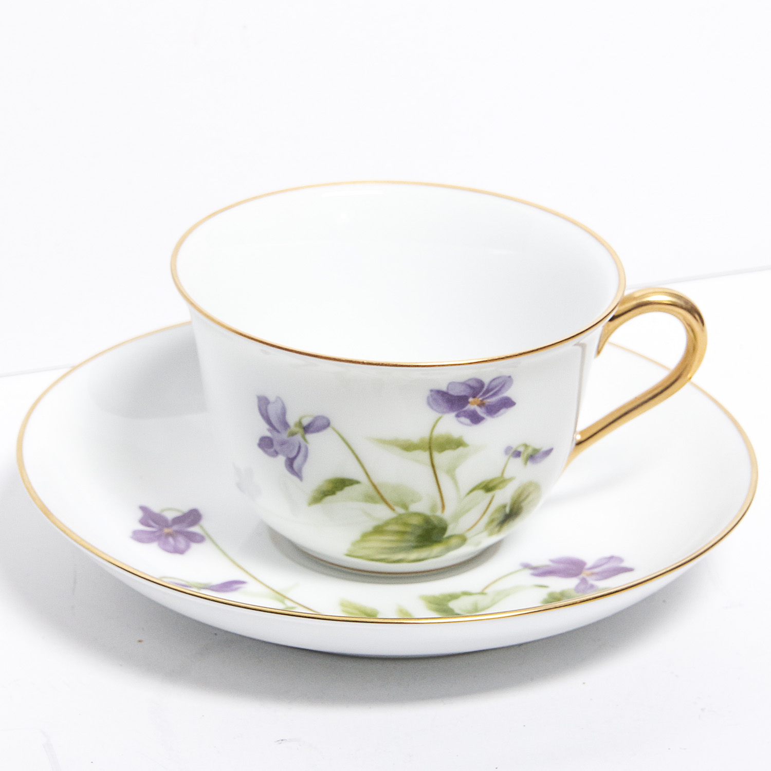 Okura "Beautiful Flowers of Japan" Tea Cups and Saucers