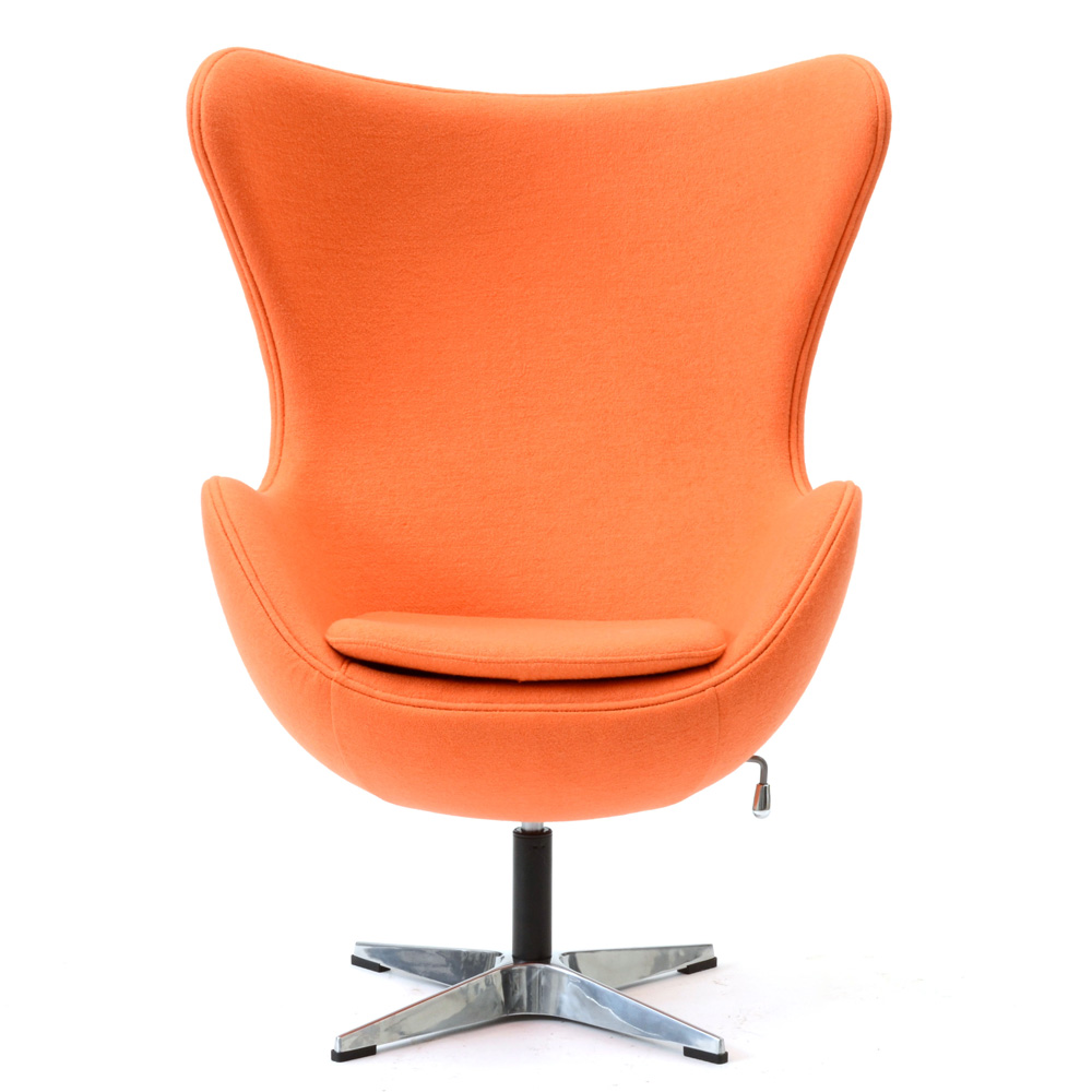 Belnick Orange Wing-Back Swivel Chair