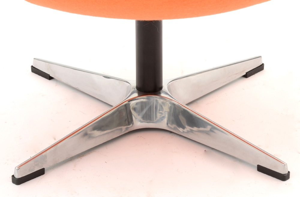 Belnick Orange Wing-Back Swivel Chair