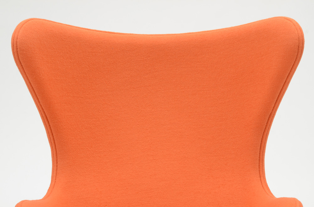 Belnick Orange Wing-Back Swivel Chair