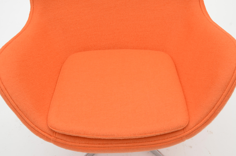 Belnick Orange Wing-Back Swivel Chair