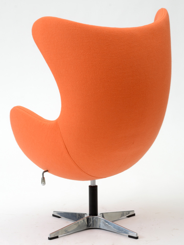 Belnick Orange Wing-Back Swivel Chair
