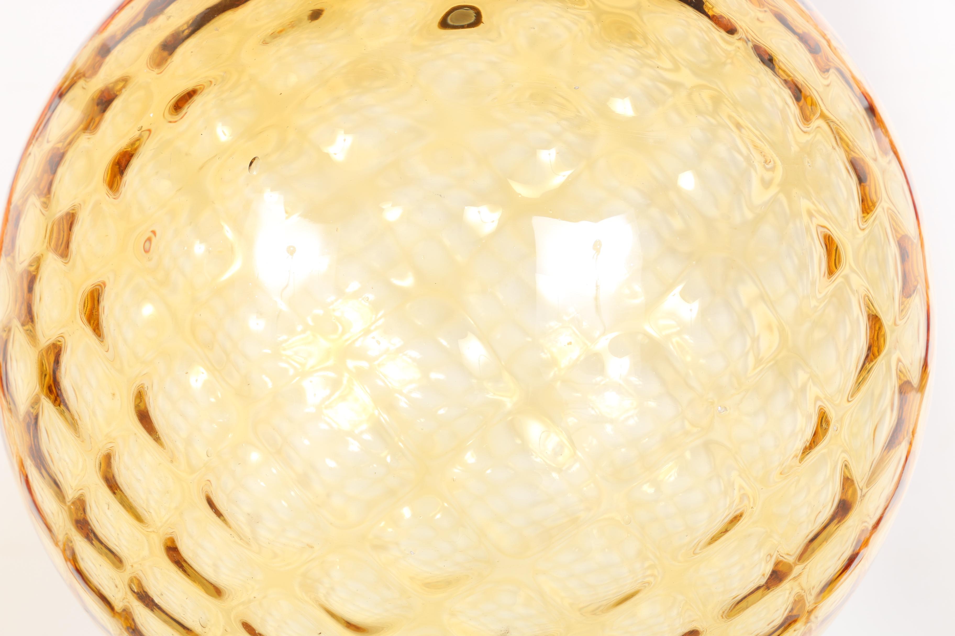Vintage Amber Glass Pendant LIght