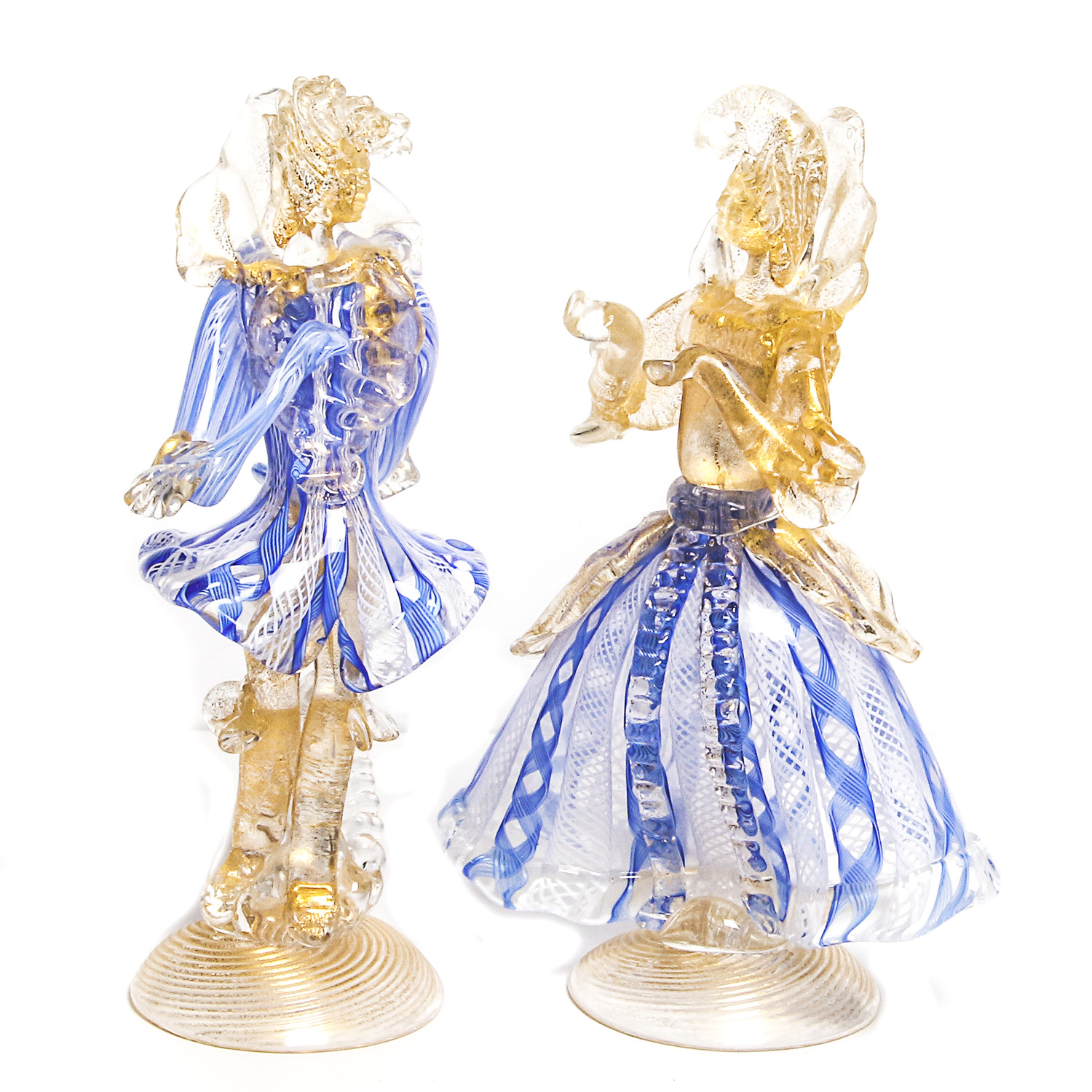 Venetian Spun Glass Royal Figurines