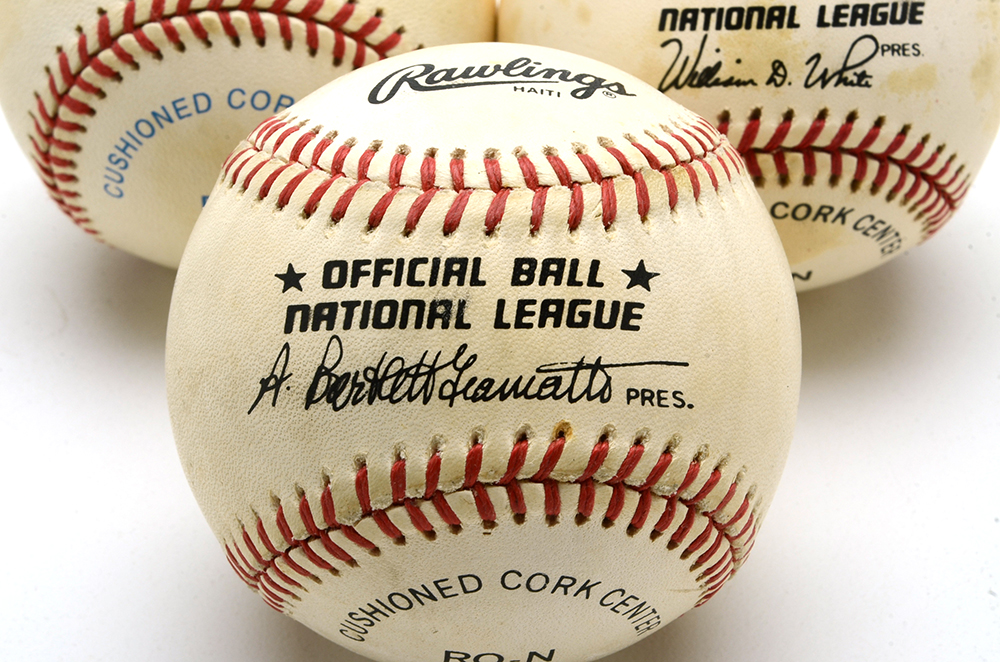 Three Vintage Official Major League Baseballs