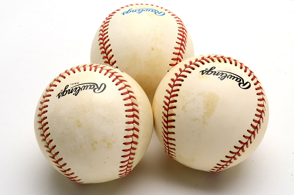 Three Vintage Official Major League Baseballs