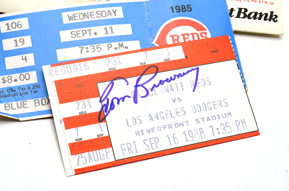 Reds Ticket Stubs  Includes Rose and Browning Games