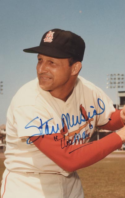 Brock, Carlton and Musial Signed Display   JSA COA