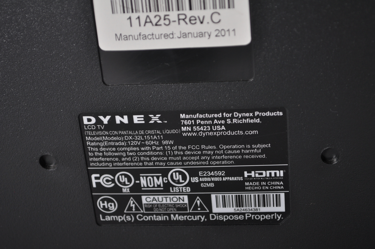 32" Dynex LCD Flat Panel Televisions