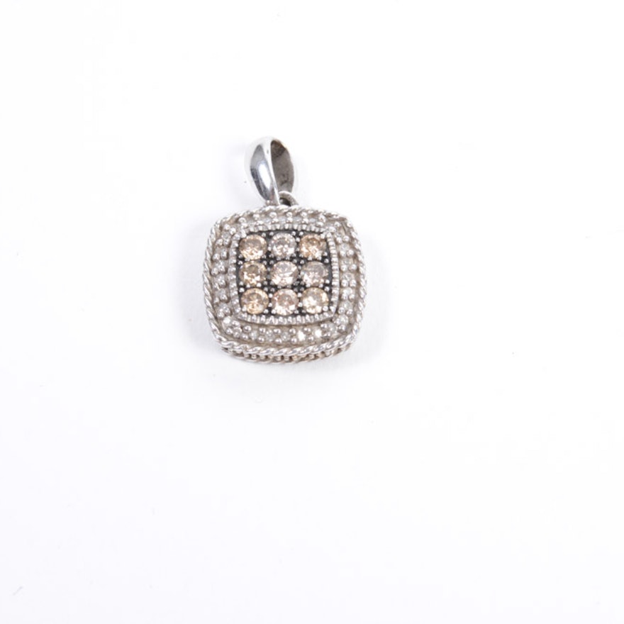 Diamond and Sterling Silver Pendant