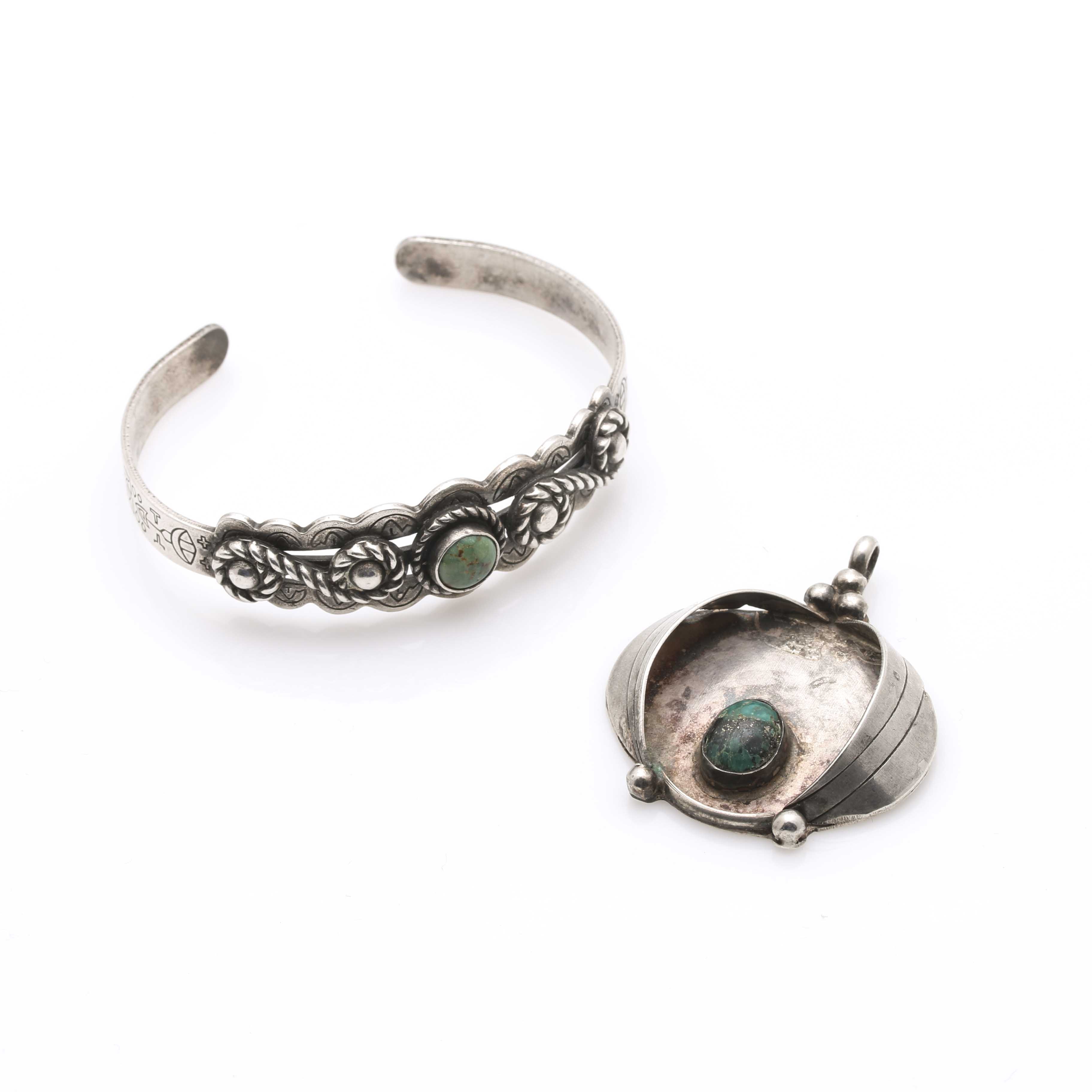 500 Silver and Sterling Silver Turquoise Jewelry