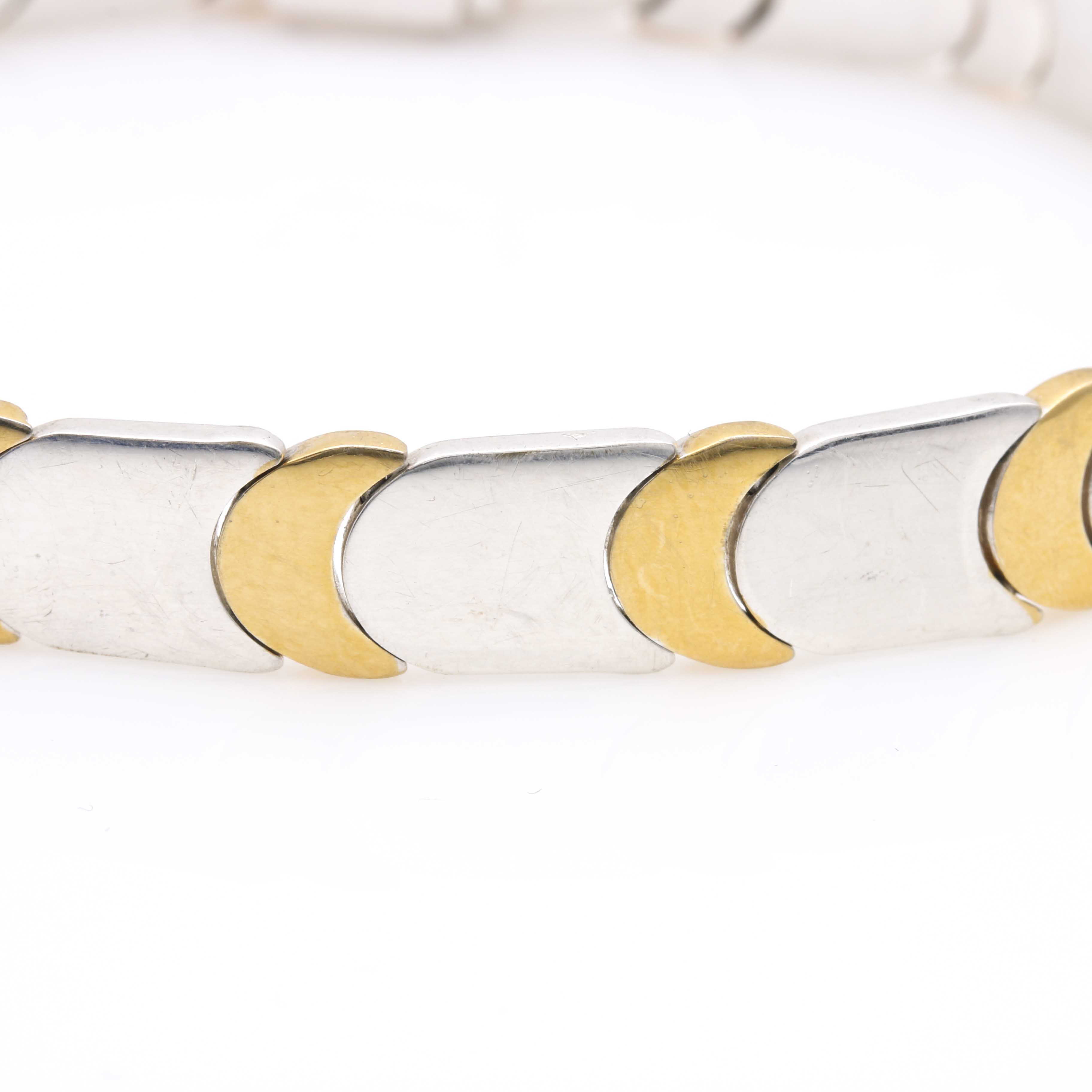 Sterling Silver Necklaces and Two-Toned Bracelet