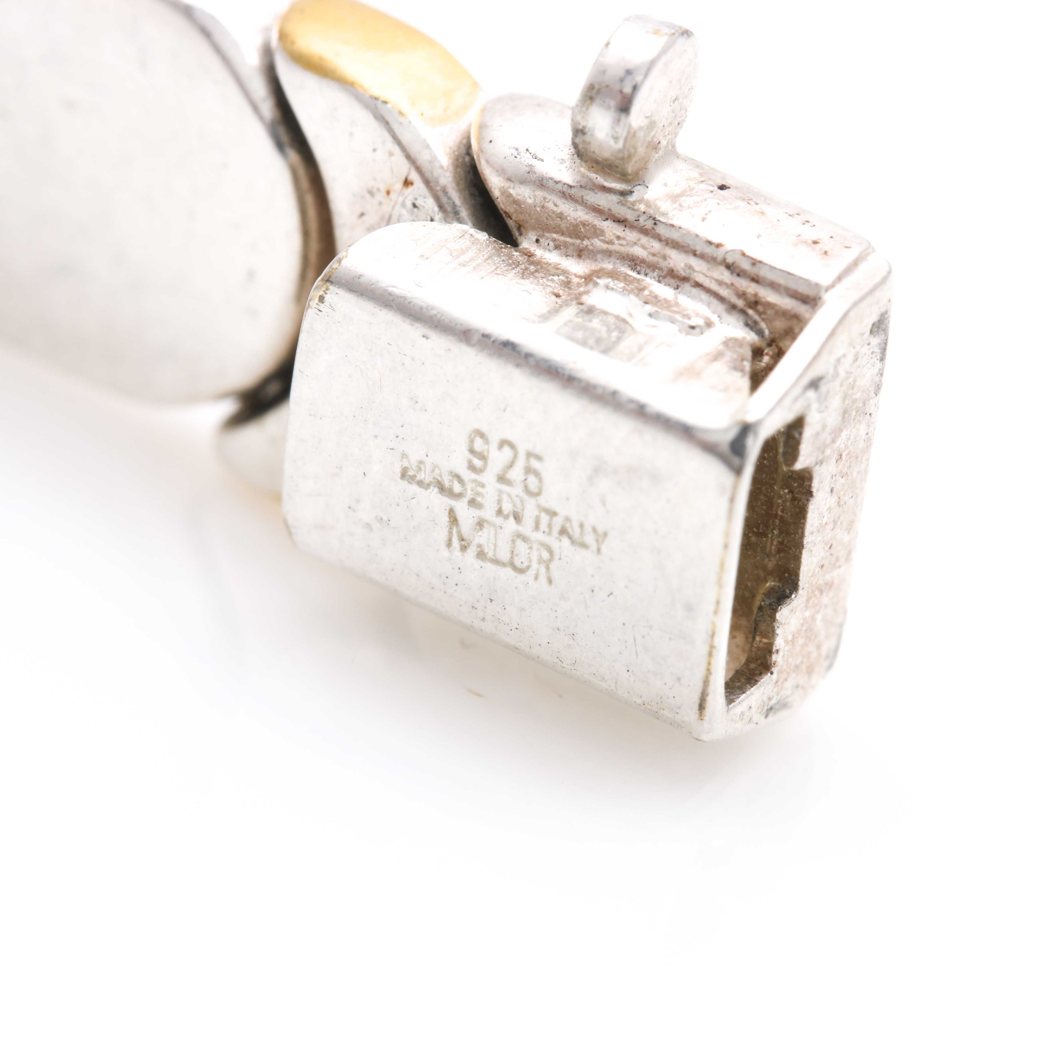 Sterling Silver Necklaces and Two-Toned Bracelet