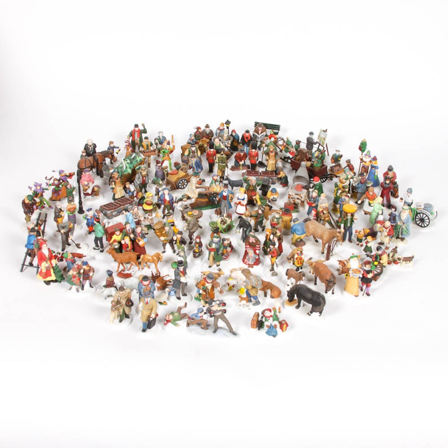 Extensive Collection of Department 56 Figurines