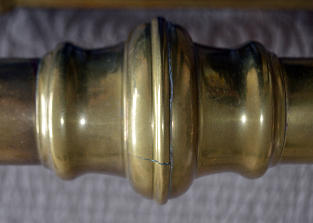 Vintage Queen Size Brass Bed Frame With Brass Quilt Rack