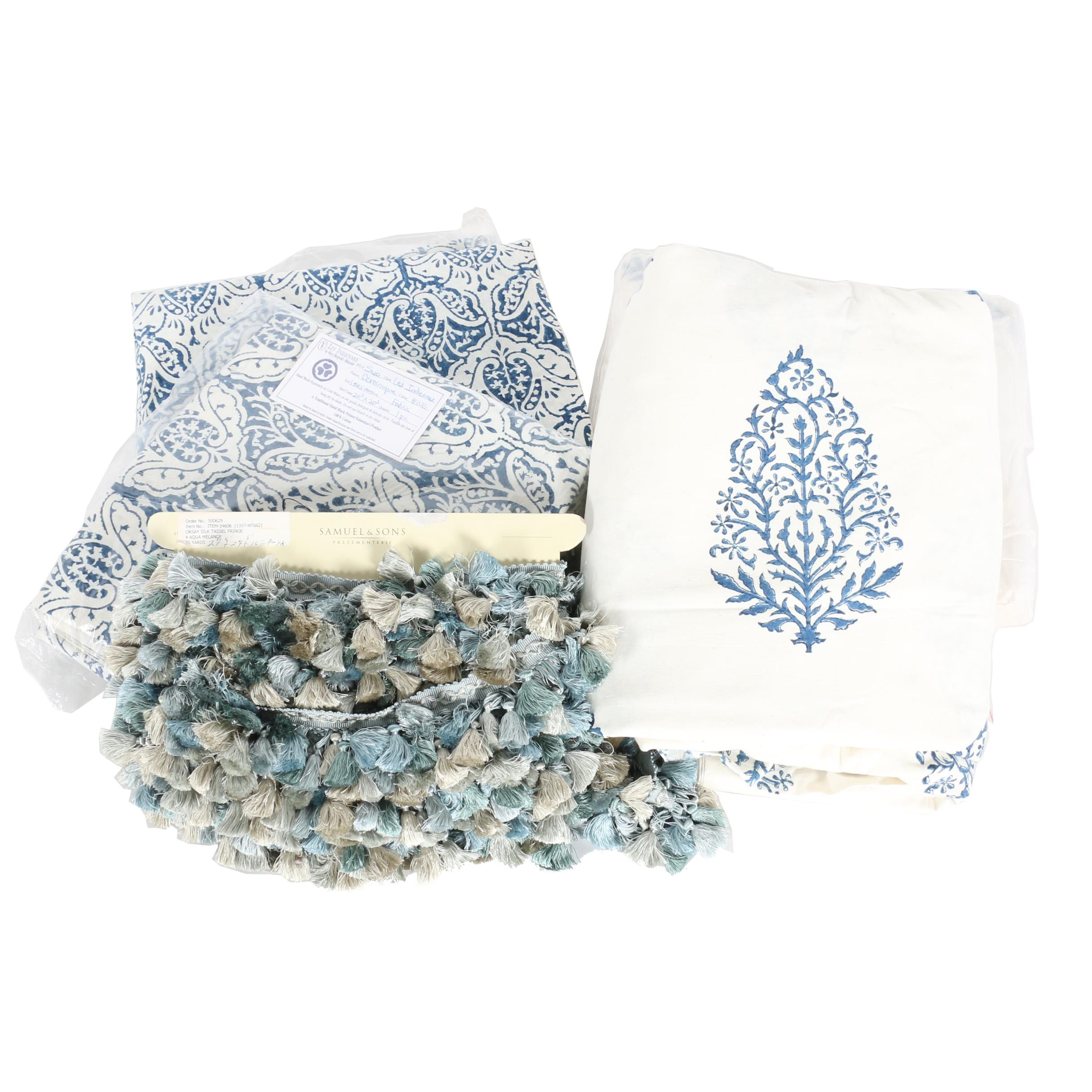 Les Indiennes Textiles and Samuel & Sons Tassel Fringe