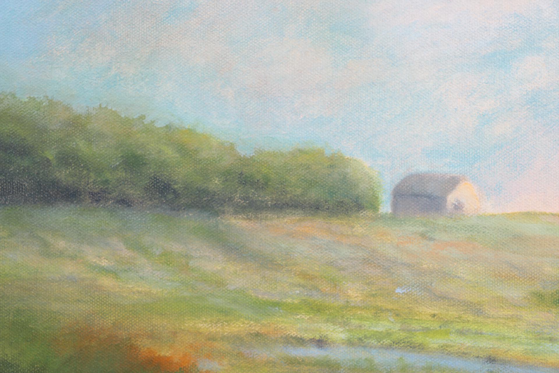 Phyllis B Roth Oil Painting of Rolling Countryside