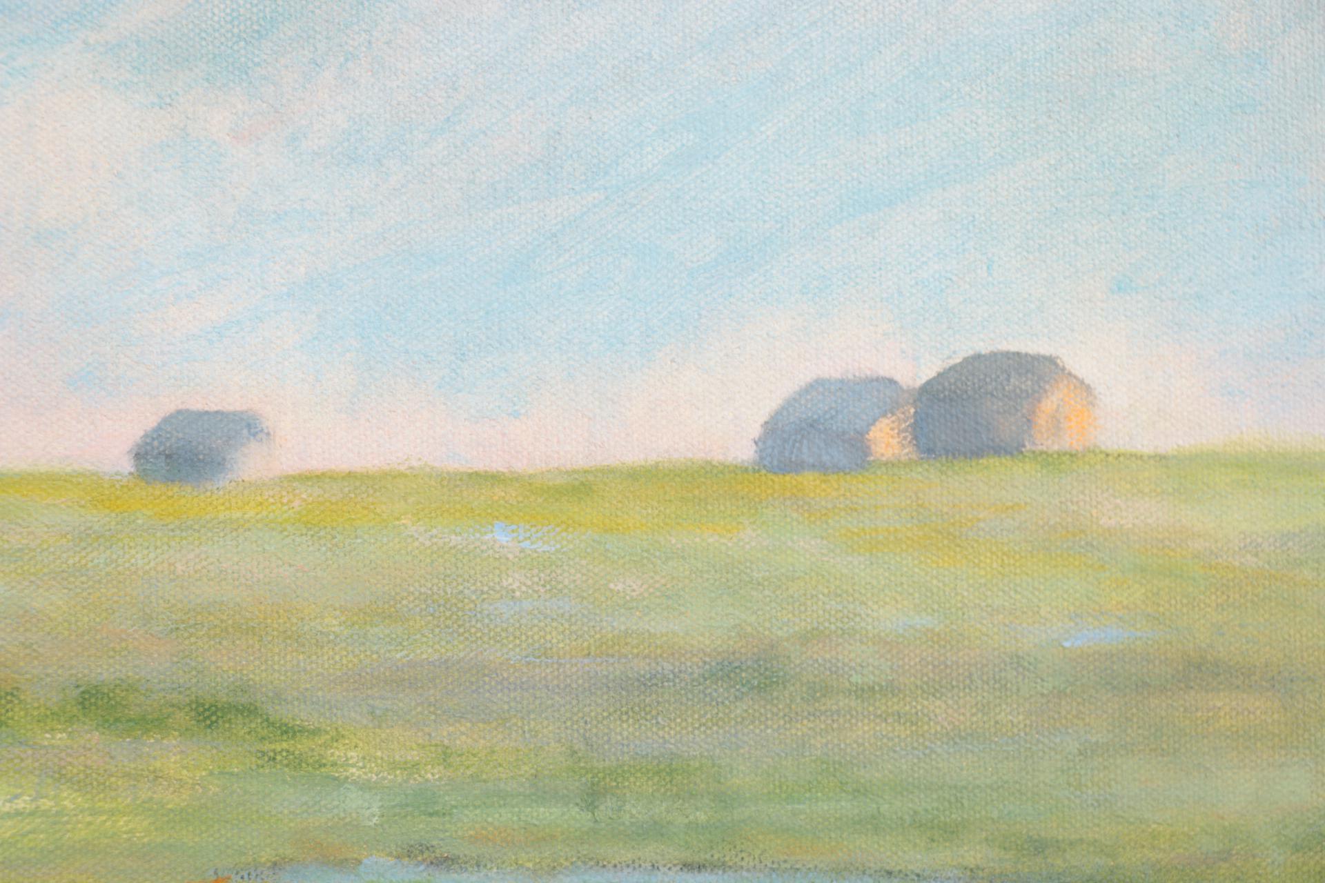 Phyllis B Roth Oil Painting of Rolling Countryside