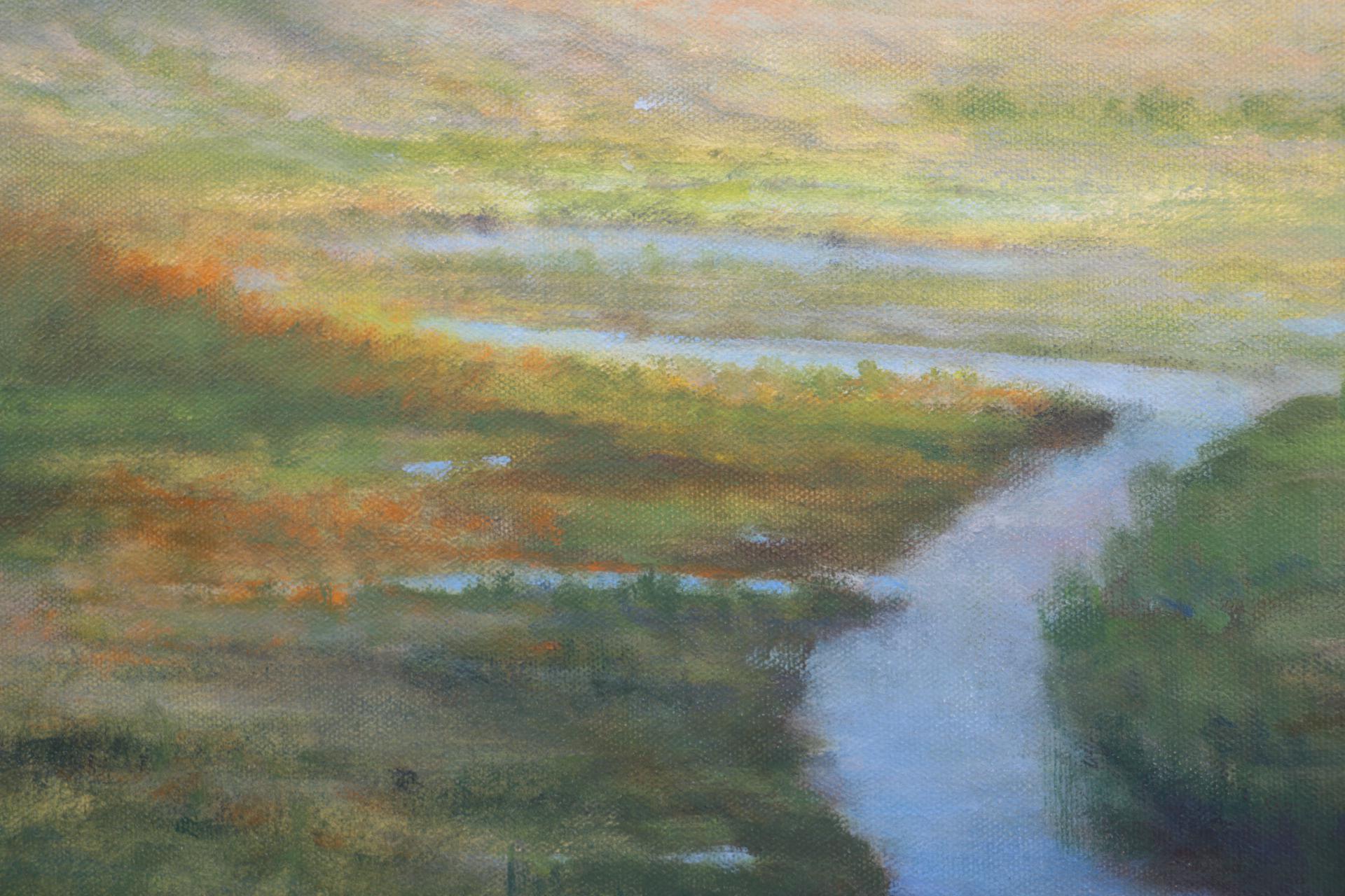 Phyllis B Roth Oil Painting of Rolling Countryside