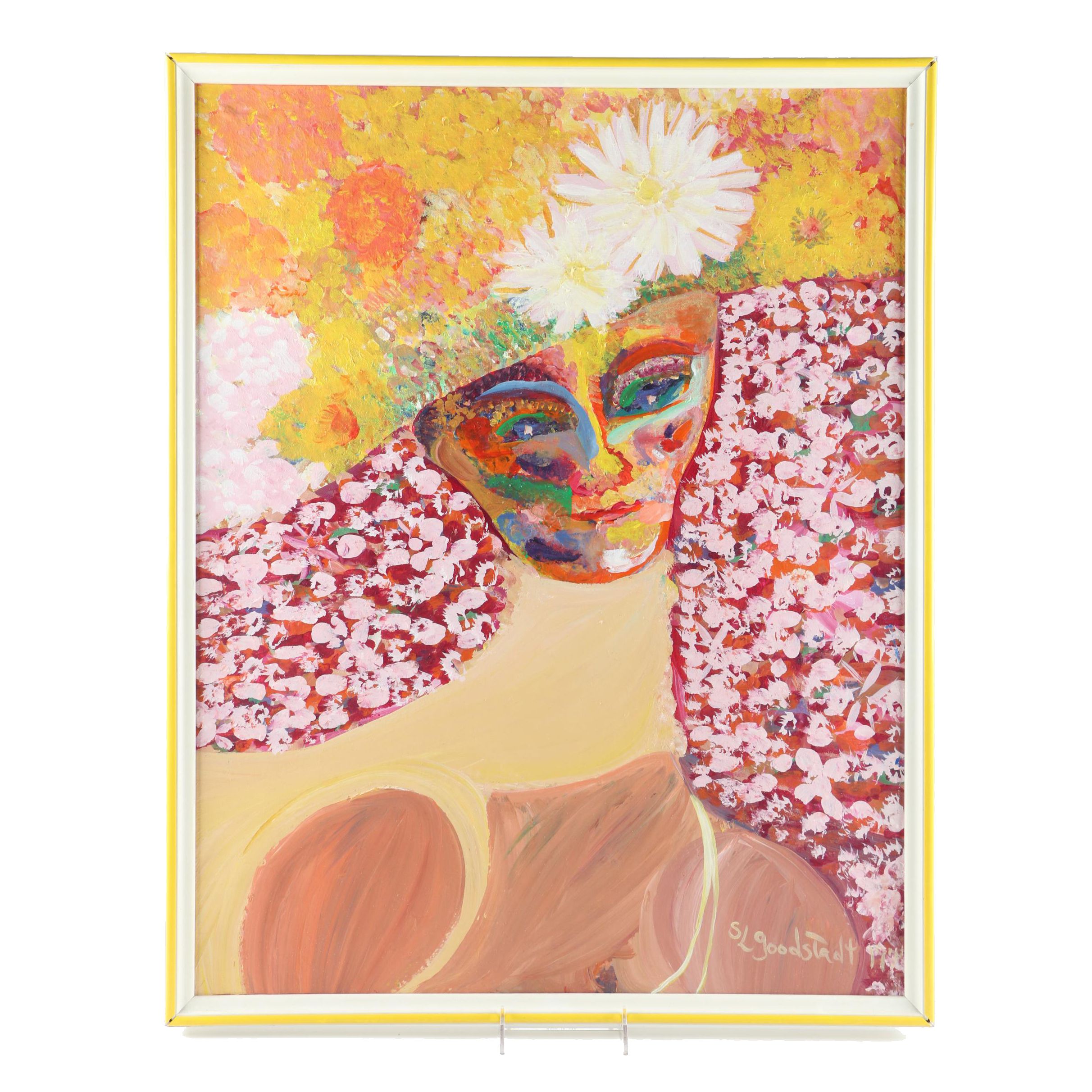 Suzanne L. Goodstadt Original Oil Painting "Girl with Hat"