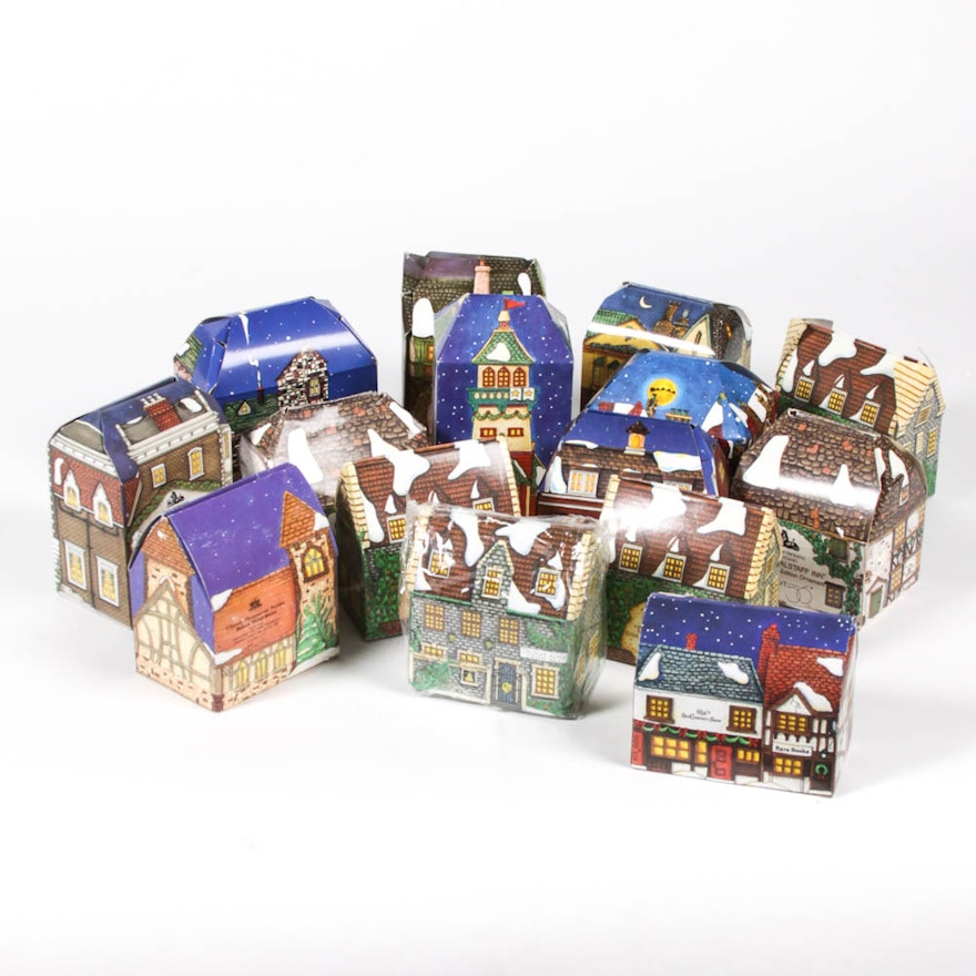 Collection of Department 56 Holiday Ornaments in Boxes