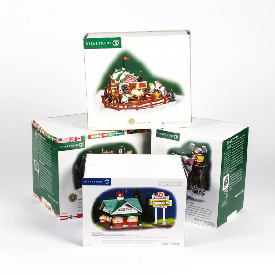 Set of Four Department 56 Figurines in Boxes