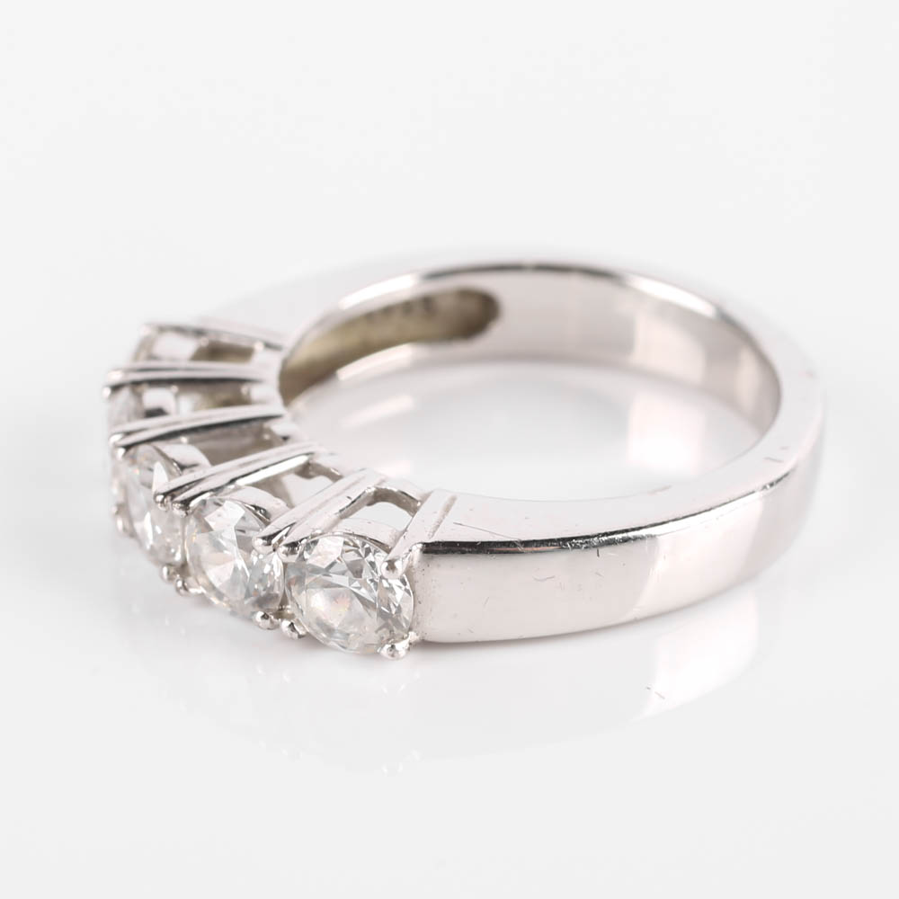 Sterling Silver Five Stone Band