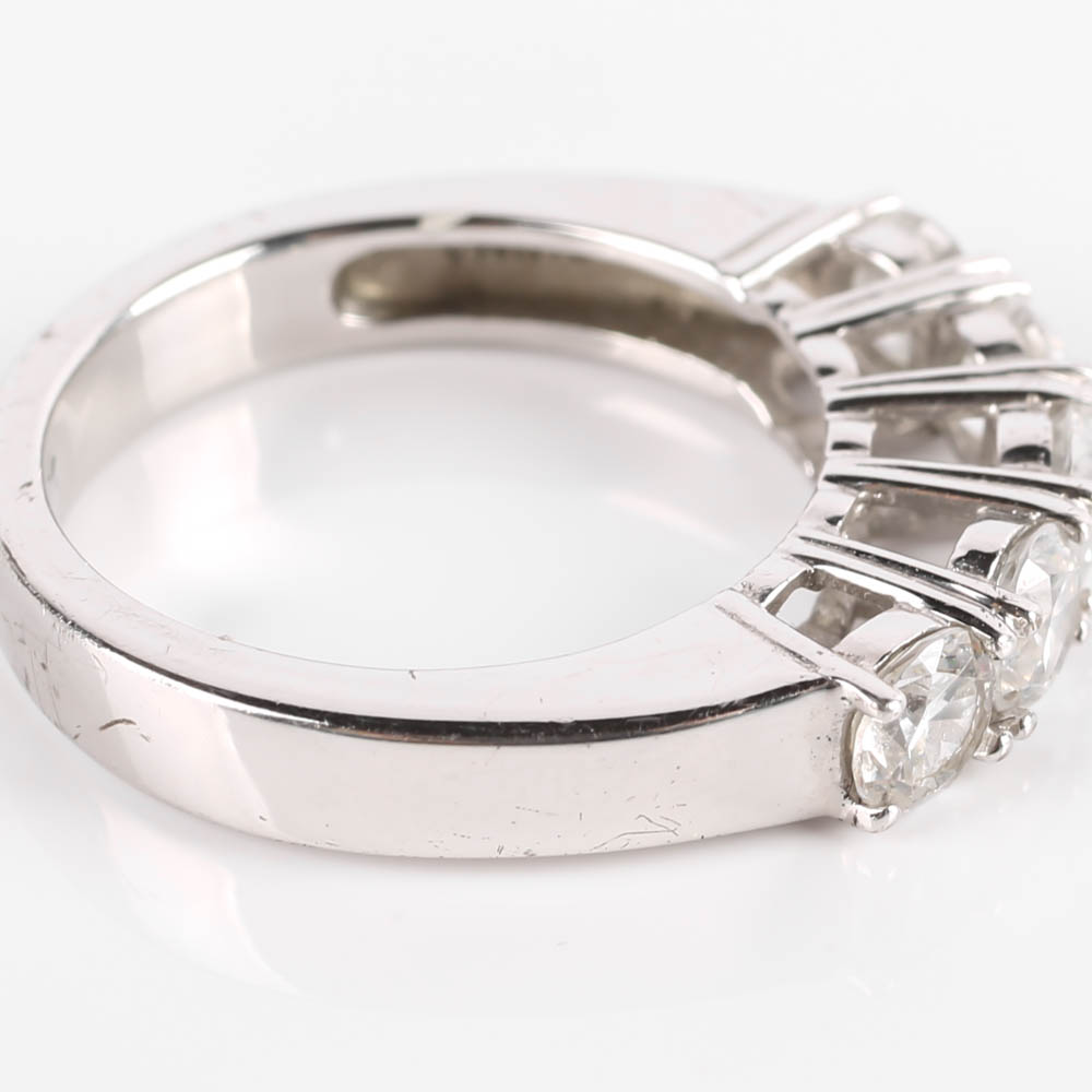 Sterling Silver Five Stone Band