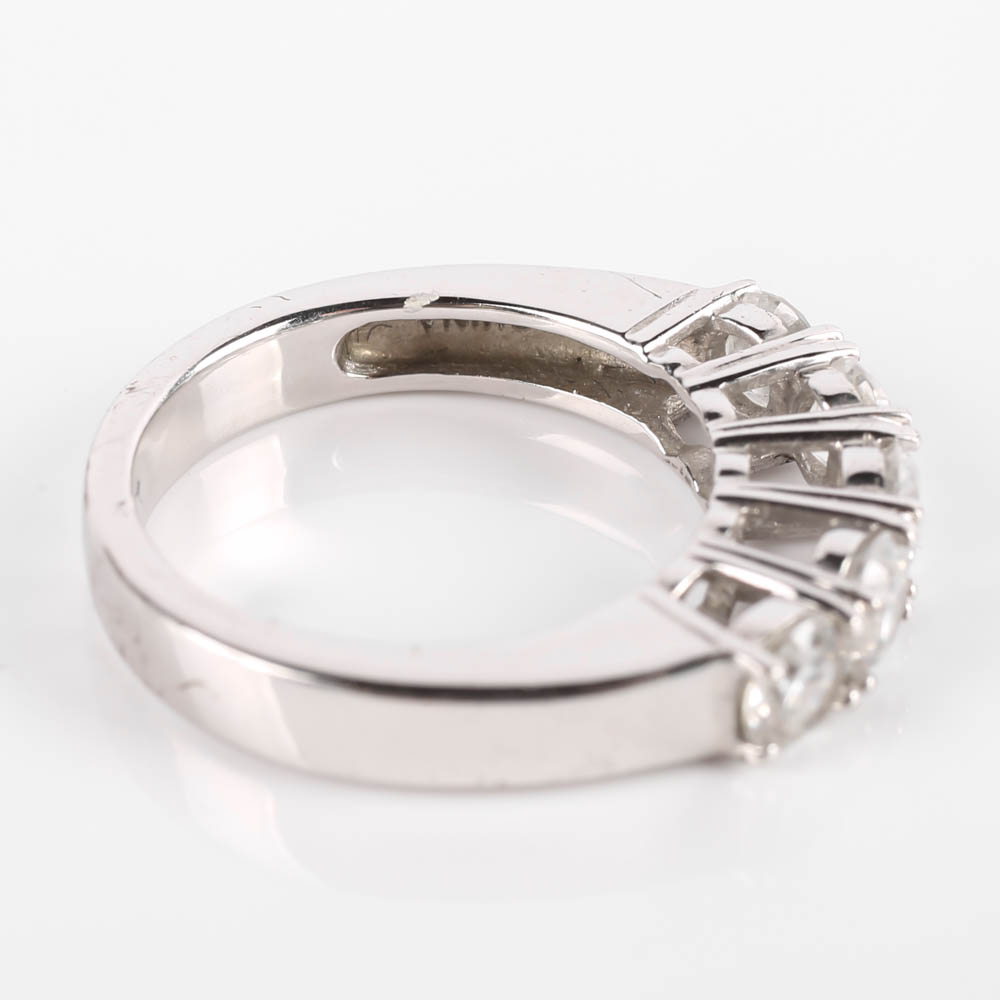 Sterling Silver Five Stone Band