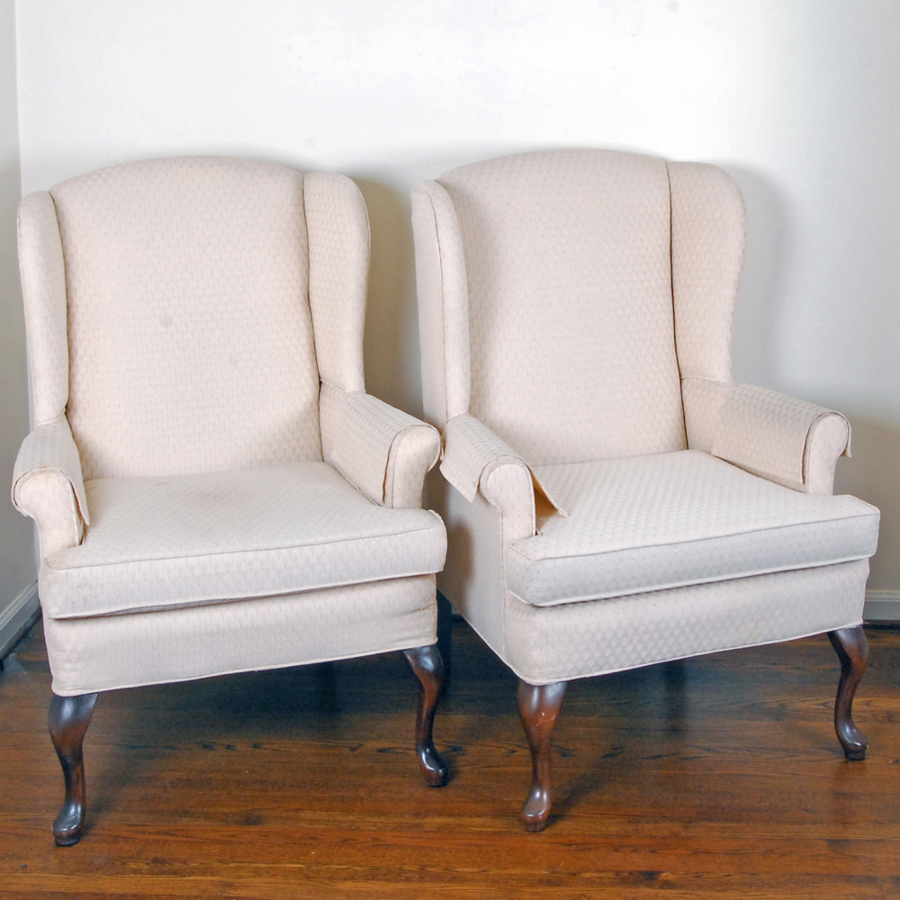 Pair of Wingback Chairs by Pembrook Chair Corp.