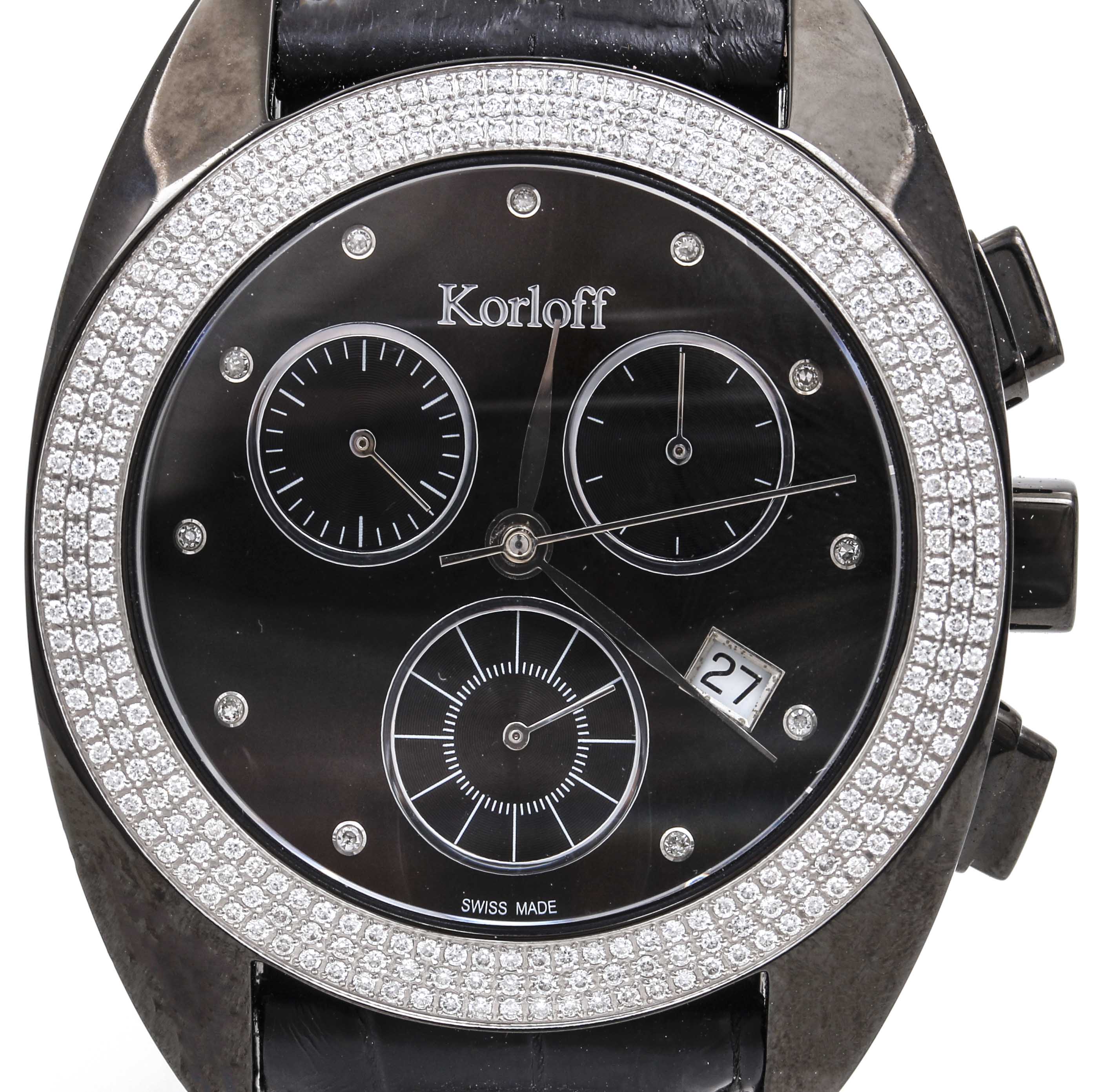 Korloff "K20 Collection" Diamond Chronograph Watch