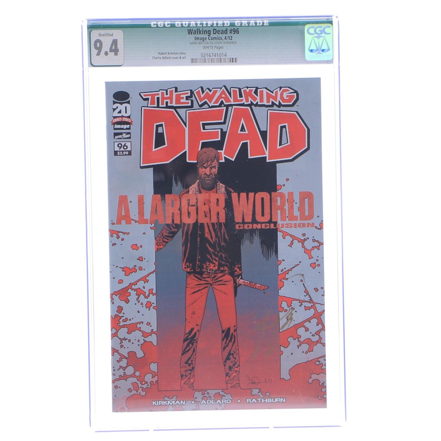 Robert Kirkman Signed and Graded "The Walking Dead" Issue #96