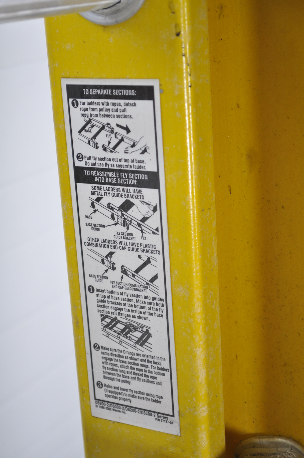 Werner 16' Yellow Sliding Ladder