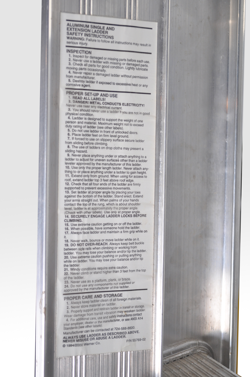 Werner 24' Metal Sliding Ladder