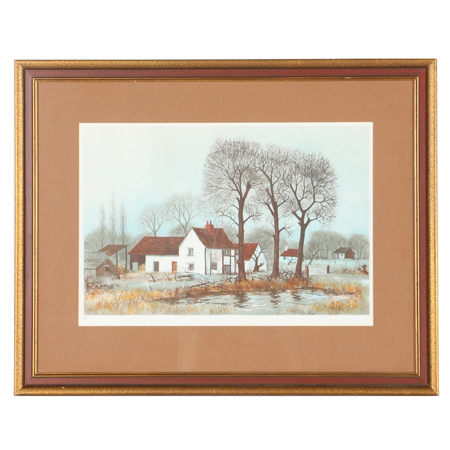 Jeremy King Limited Edition Lithograph on Paper of Country Scene