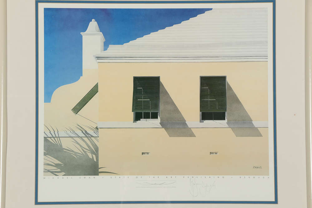Michael Swan Offset Lithograph of a Building