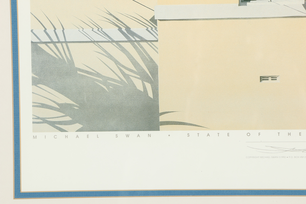 Michael Swan Offset Lithograph of a Building