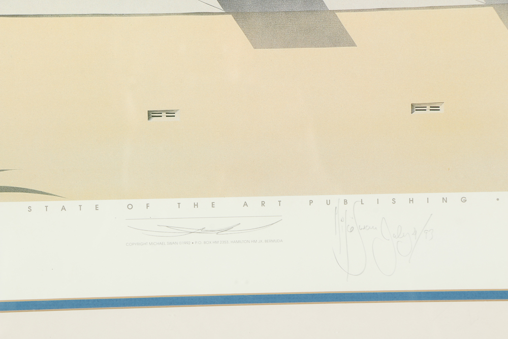 Michael Swan Offset Lithograph of a Building