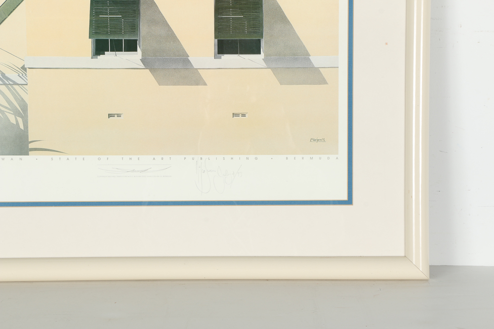 Michael Swan Offset Lithograph of a Building