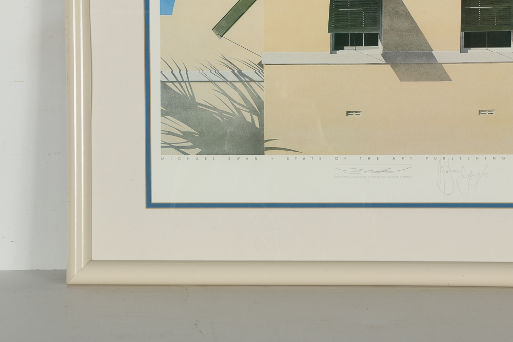 Michael Swan Offset Lithograph of a Building