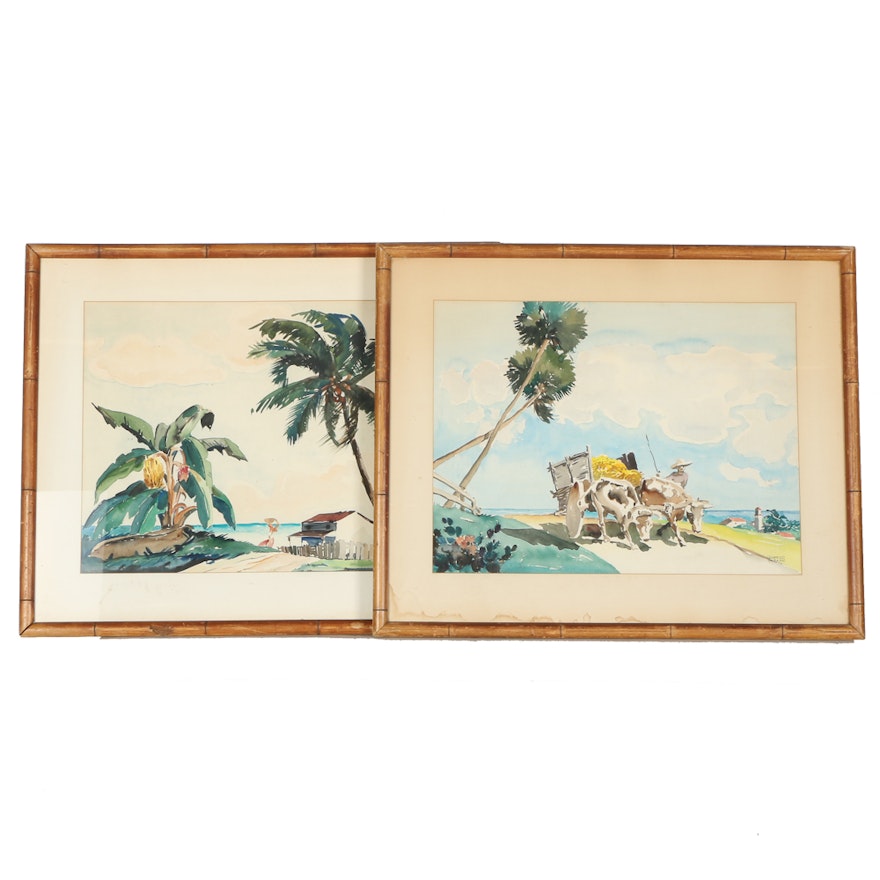Crawford Parker Watercolors of Oceanside Landscapes
