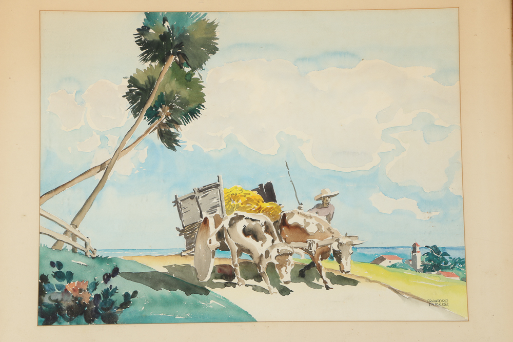 Crawford Parker Watercolors of Oceanside Landscapes